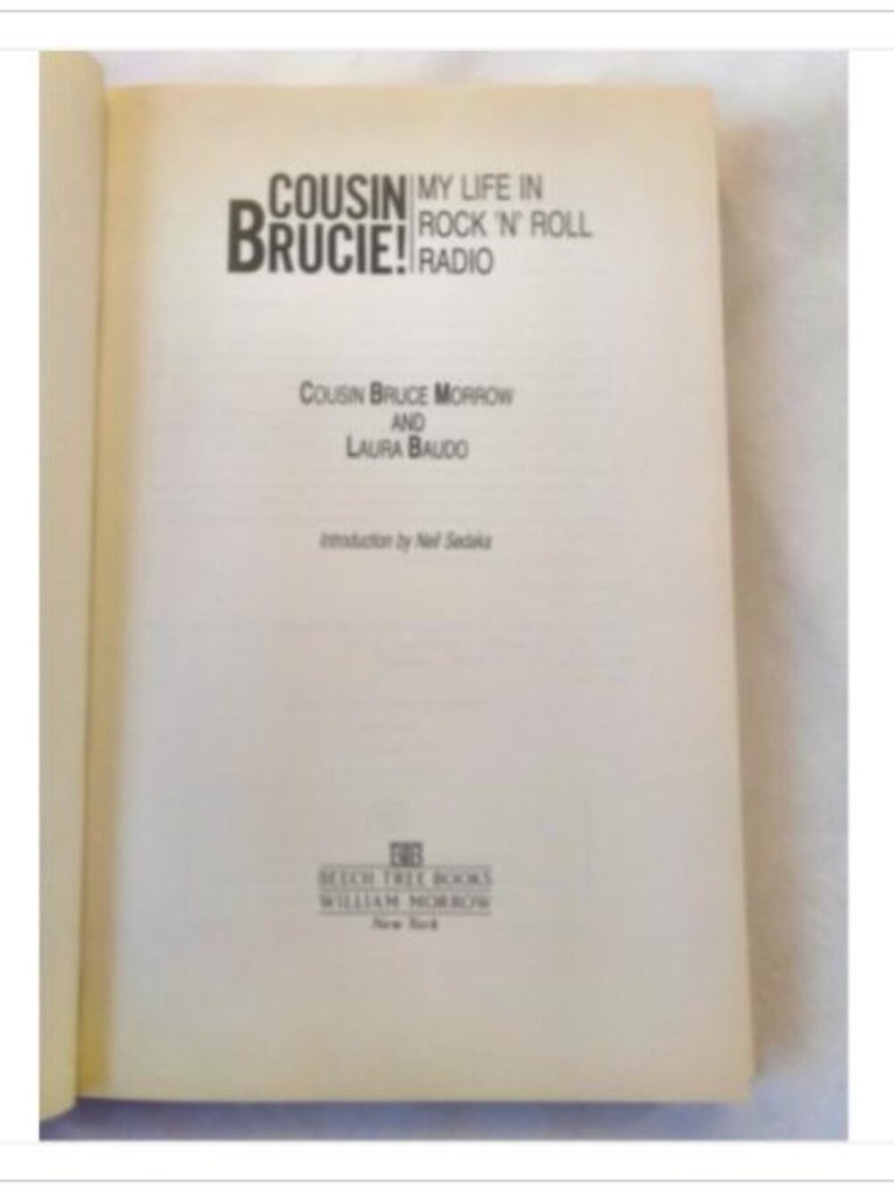 Cousin Brucie! My Life in Rock 'n' Roll Radio 1987 Hardcover Book Vintage Novel - Picture 5 of 6